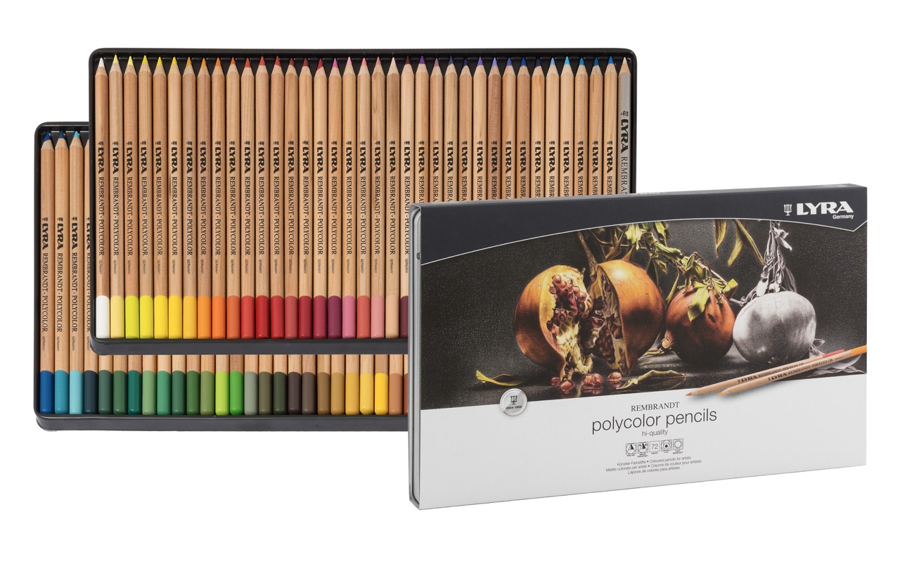 Large set of Polycolor colored pencils